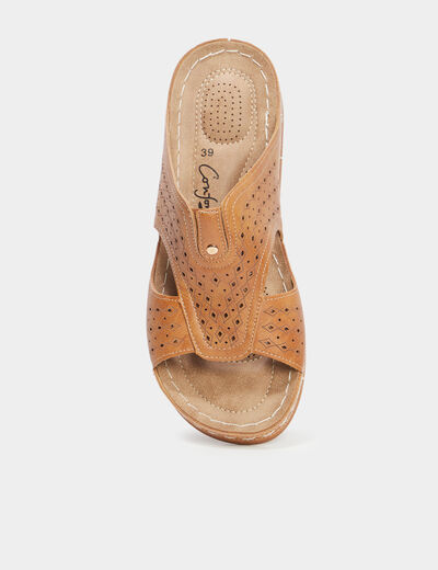 Mules semelle confort Confortissimo marron femme