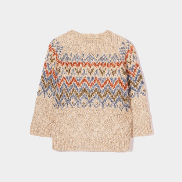 Pull boutonné à l'épaule Creeks blanc bébé garçon