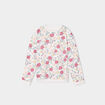 Sweat col rond manches longues ecru fille