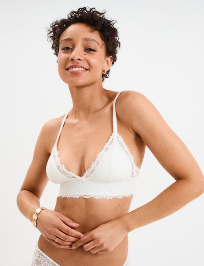Soutien-gorge triangle paddé blanc femme