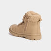 Boots crant&eacute;es doublure effet polaire marron gar&ccedil;on