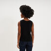 Gilet sans manches col en V noir femme