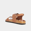 Sandales bride talon &agrave; scratch marron clair gar&ccedil;on