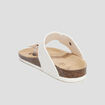 Mules plates entredoigts blanc femme