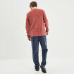 Ensemble pyjama pantalon effet velours rouge homme