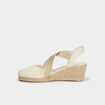 Sandales espadrilles compens&eacute;es en corde sable femme