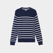 Pull marinière col rond Creeks bleu marine homme