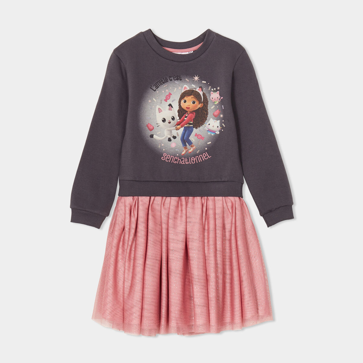 Robe tulle Gabby et la maison magique multicolore fille