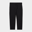 Pantalon cigarette ceintur&eacute; effet cr&ecirc;pe noir femme grande taille