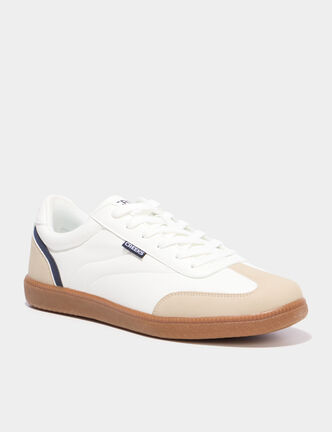 Tennis basses &agrave; lacets blanc homme