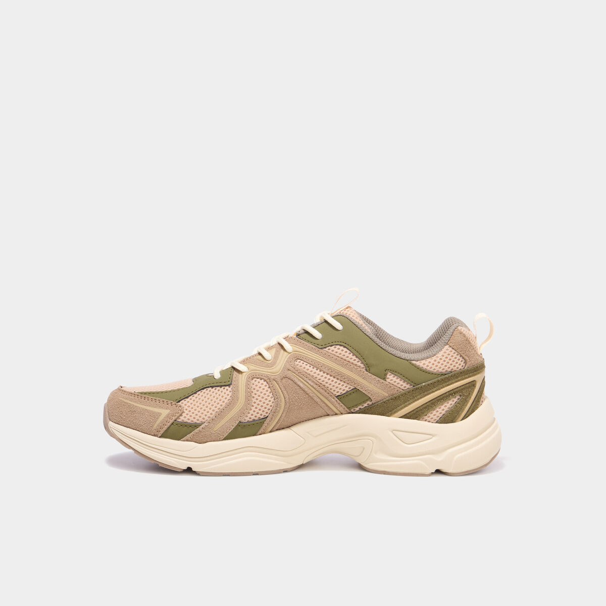 Baskets running &agrave; lacets sable homme