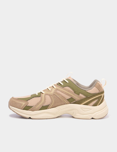 Baskets running &agrave; lacets sable homme