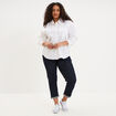 Chemise oversize manches longues coton blanc femme grande taille