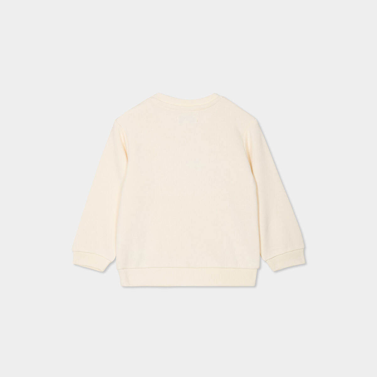 Sweat manches longues avec poche ecru b&eacute;b&eacute; gar&ccedil;on