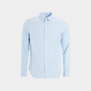 chemise manches longues col italien bleu ciel homme Chemise manches longues col italien bleu ciel homme