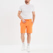 Short jogging molletonné droit orange corail homme