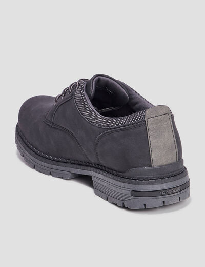 Derbies à lacets semelle crantée noir homme