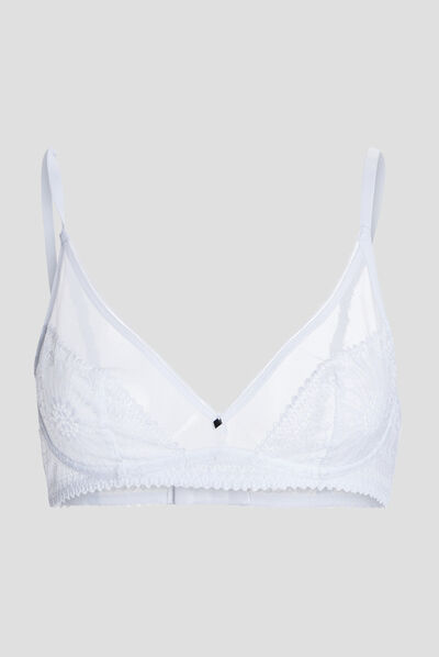 Soutien-gorge triangle blanc femme