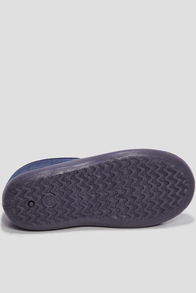Chaussons sans gêne bleu garçon