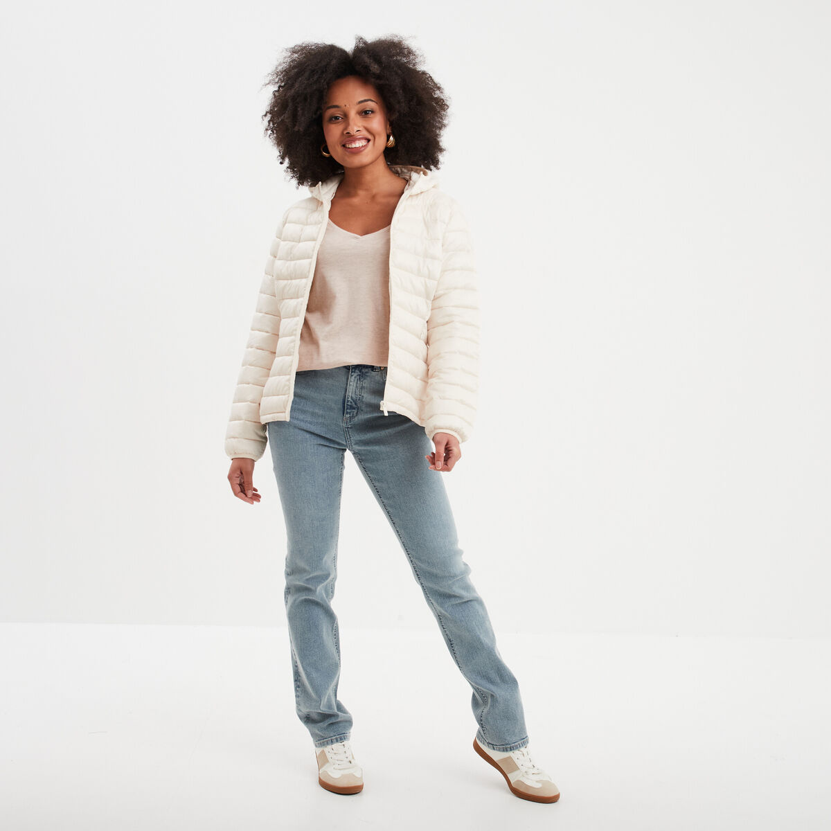 Jeans straight taille standard Creeks bleu fonc&eacute; femme