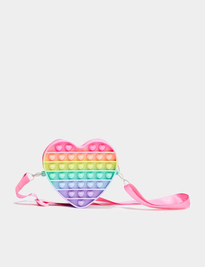 Sac bandouli&egrave;re multicolore fille