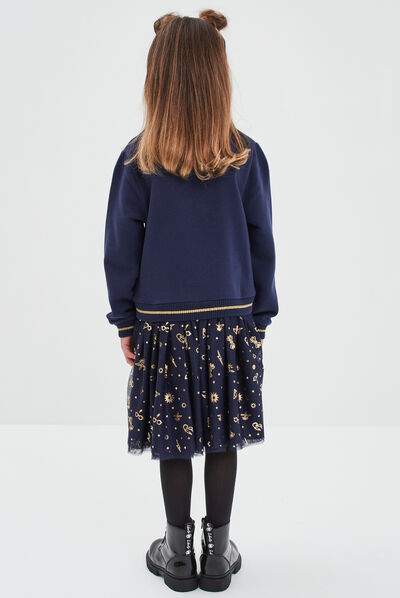 Robe 2-en-1 patineuse Harry Potter bleu marine fille