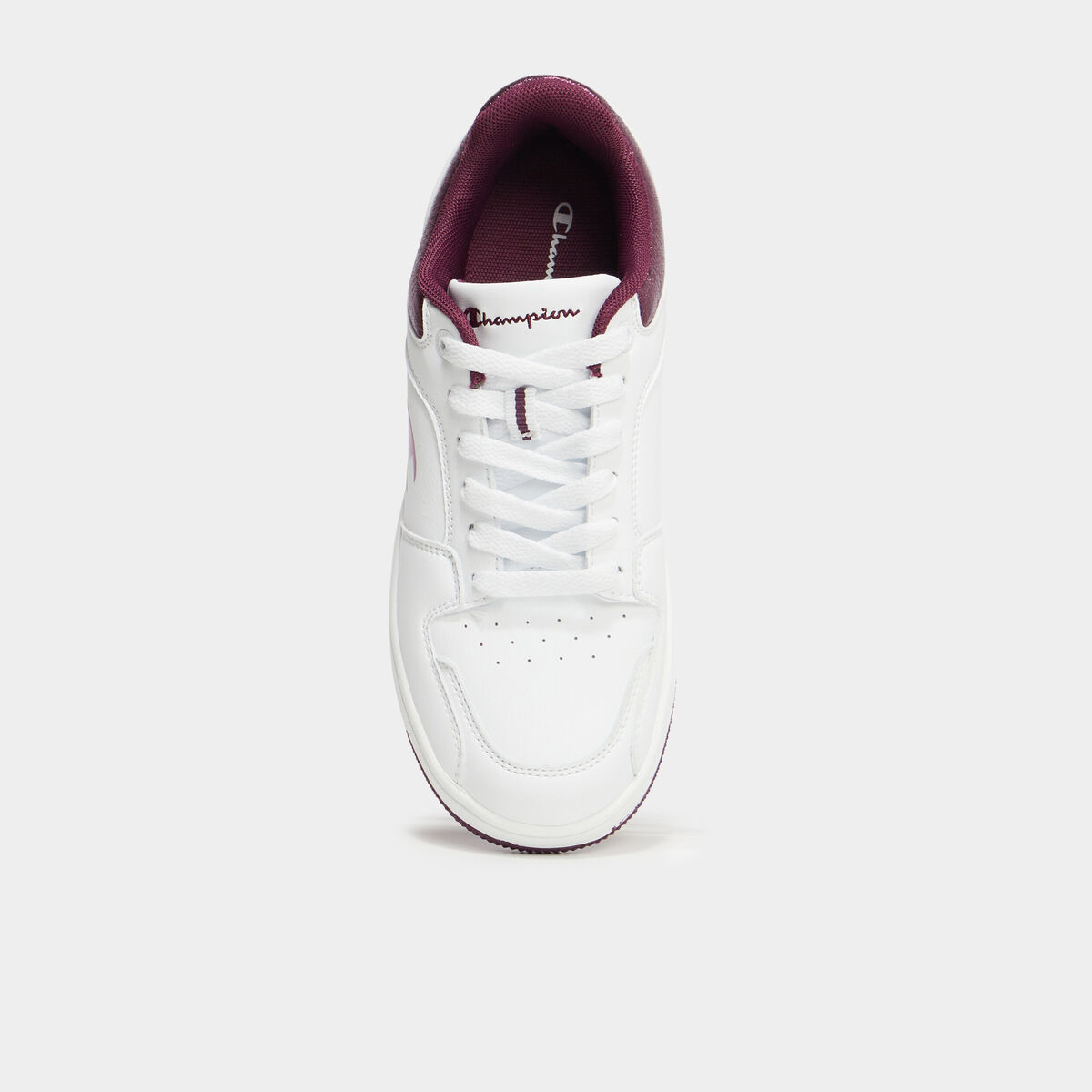 Tennis basses &agrave; lacets Champion Foil bordeaux femme