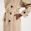 Trench long ceintur&eacute; beige femme