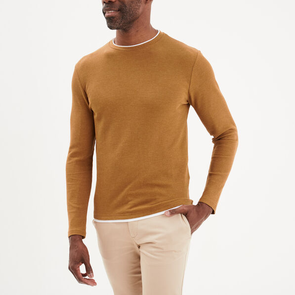 T-shirt col rond Creeks marron homme