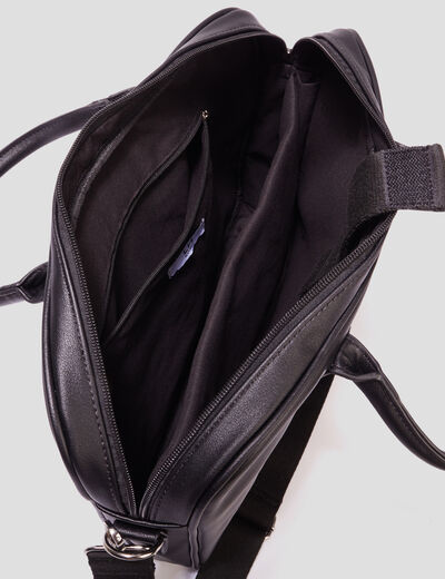 Pochette portable à bandoulière noir homme