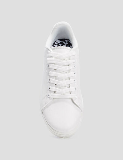 Tennis à lacets blanc femme