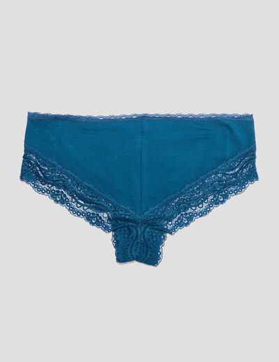 Lot 3 shortys en coton avec dentelle rose poudrée femme