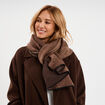 &Eacute;charpe fils m&eacute;tallis&eacute;s marron fonc&eacute; femme