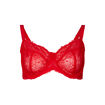 Soutien-gorge emboîtant en dentelle rouge femme grande taille