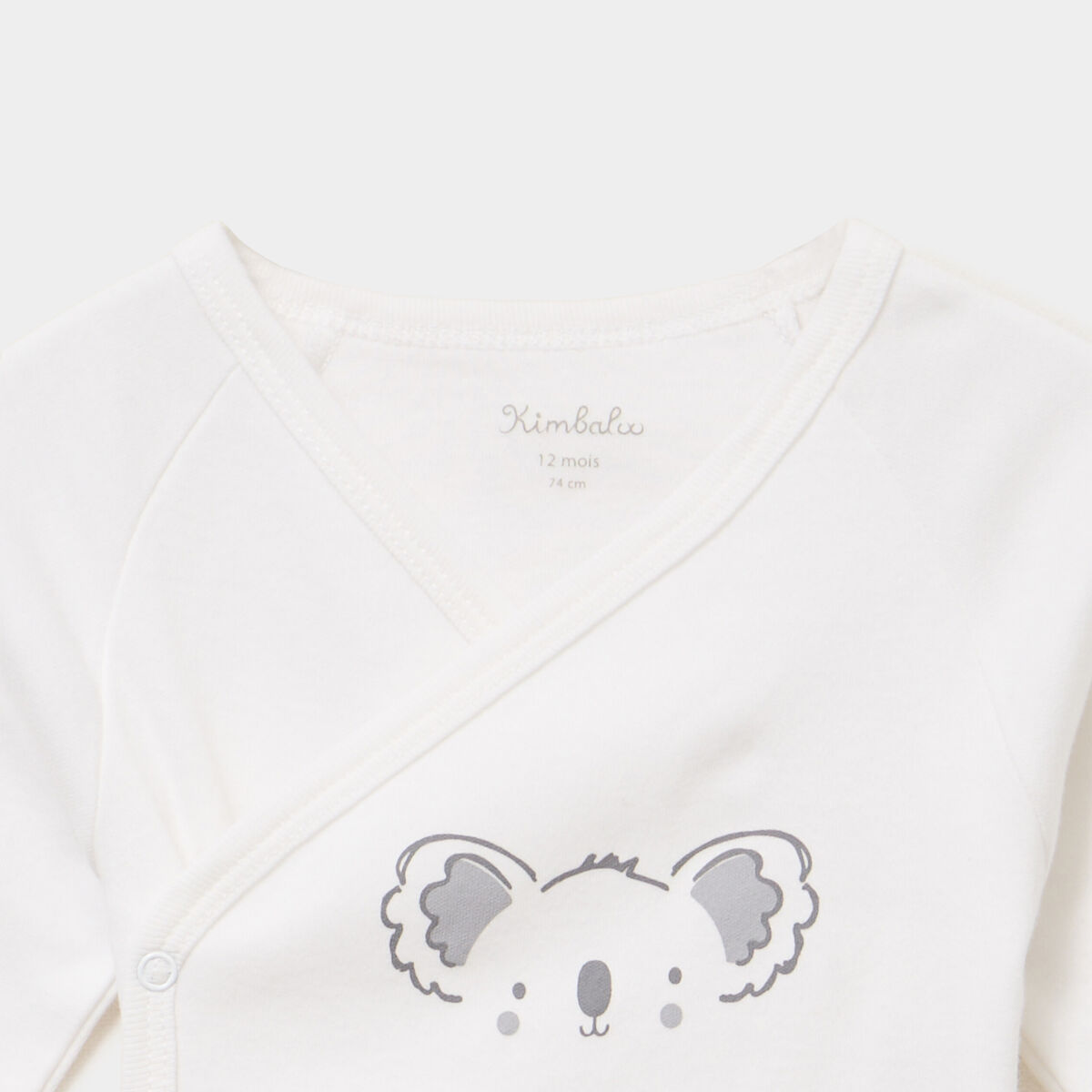 Ensemble 2 pi&egrave;ces coton blanc b&eacute;b&eacute;