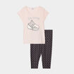Ensemble pyjama corsaire Modavista rose clair femme grande taille