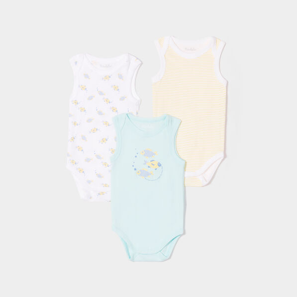 lot 3 body sans manches coton vert turquoise bebe Lot 3 body sans manches coton vert turquoise bébé