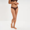 Culotte microfibre sans coutures marron femme