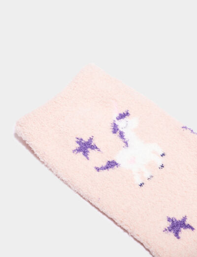 Lot 3 paires chaussettes d'intérieur rose fille