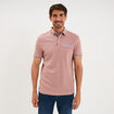 Polo piqu&eacute; manches courtes coton vieux rose homme