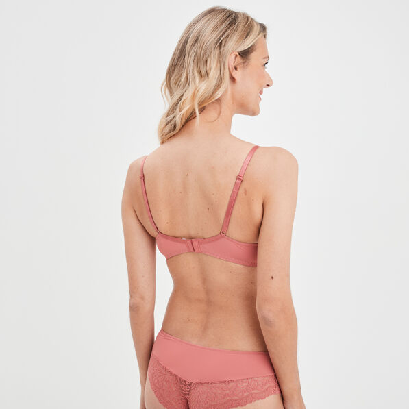 soutien gorge corbeille micro dentelle rose poudree femme Soutien-gorge corbeille micro dentelle rose poudrée femme