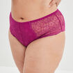 Shorty en dentelle Izzie violet femme grande taille