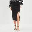 Jupe midi fendue noir femme