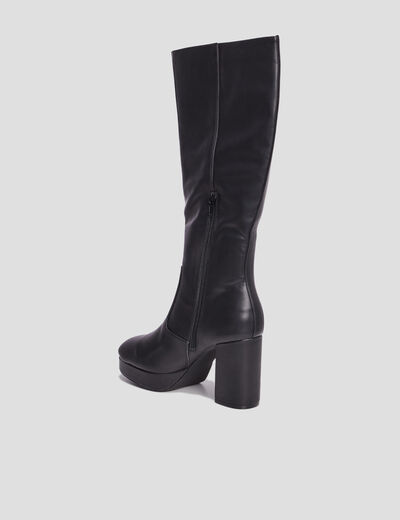 Bottes &agrave; talons hauts noir femme