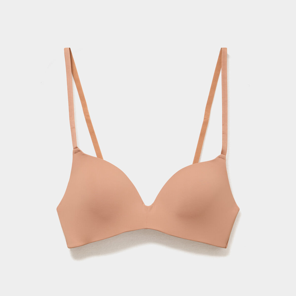 Soutien-gorge triangle bretelles fines vieux rose femme