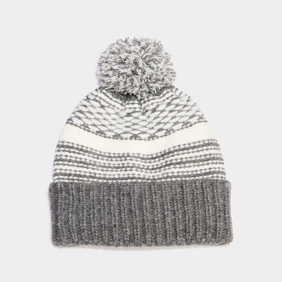 Bonnet &agrave; pompon gris gar&ccedil;on