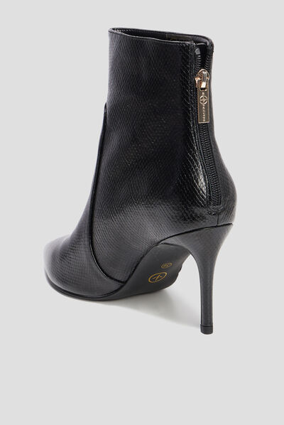 Bottines à talons bouts pointus noir femme