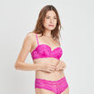 Soutien-gorge balconnet padd&eacute; rose fushia femme