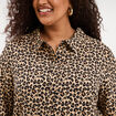 Blouse manches retroussables sable femme grande taille