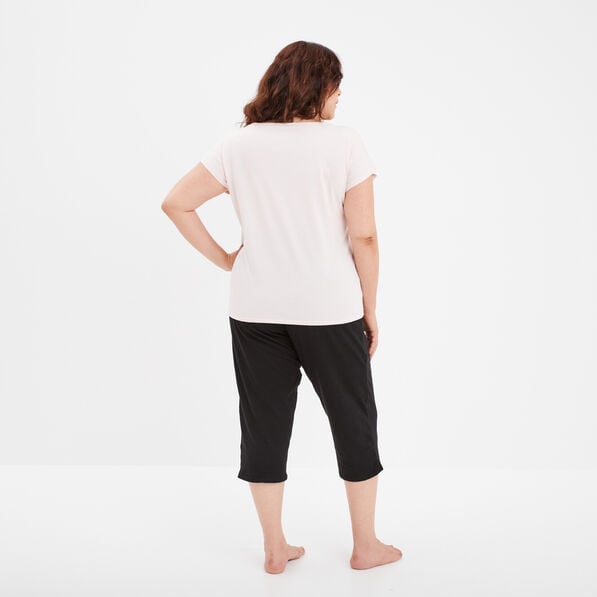 ensemble pyjama corsaire coton rose poudree femmegt Ensemble pyjama corsaire coton rose poudrée femme grande taille